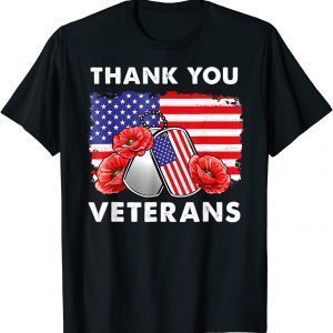 Thank You Veterans Combat Boots Poppy Flower 2021 Shirt