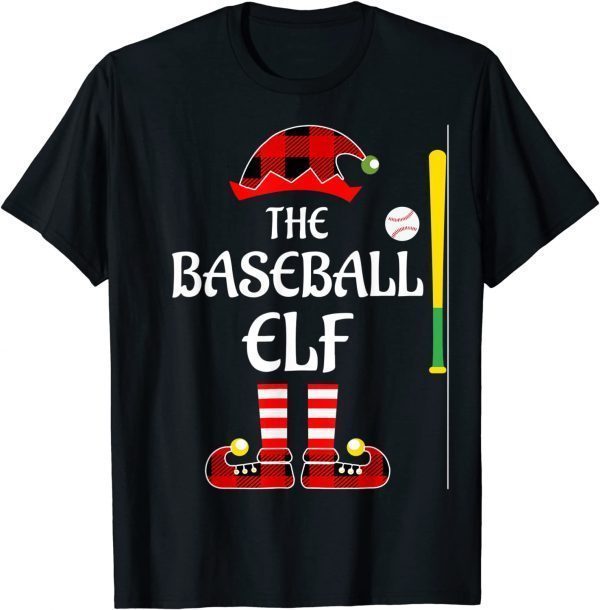 The Baseball Elf Family Christmas Pajamas 2021 Shirt