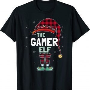 The Gamer Elf Christmas Red Buffalo Plaid Pajama Classic Shirt