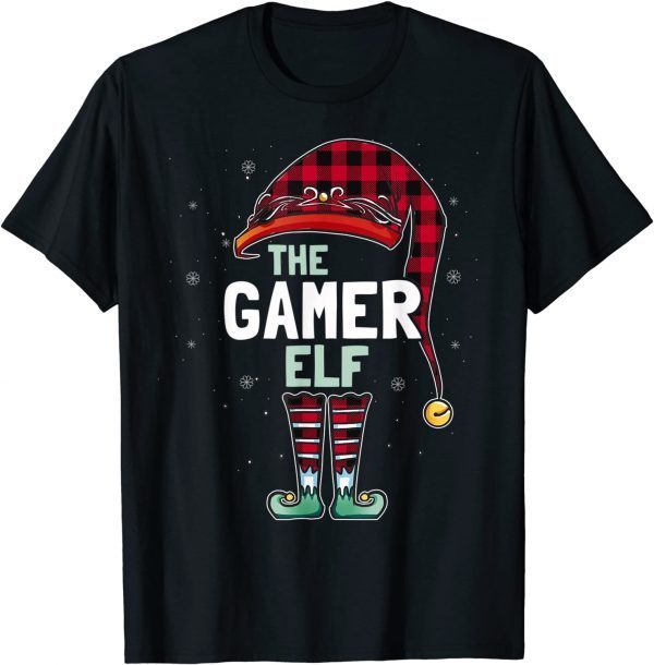 The Gamer Elf Christmas Red Buffalo Plaid Pajama Classic Shirt