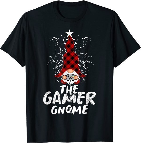 The Gamer Gnome Buffalo Plaid Matching Family Christmas Classic T-Shirt