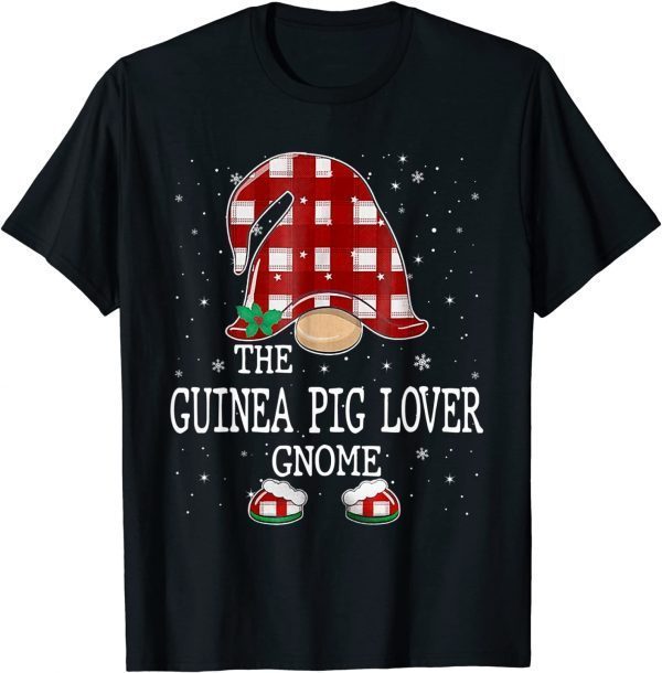 The Guinea Pig Lover Gnome Cute Red Buffalo Plaid Christmas Limited Shirt