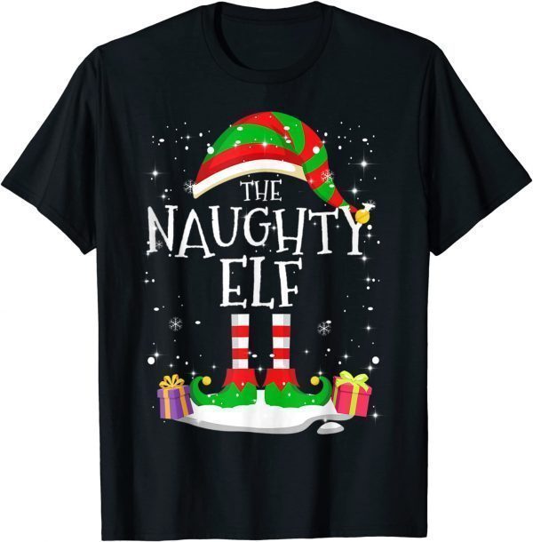 The Naughty Elf Matching Family Group Christmas 2021 Shirt