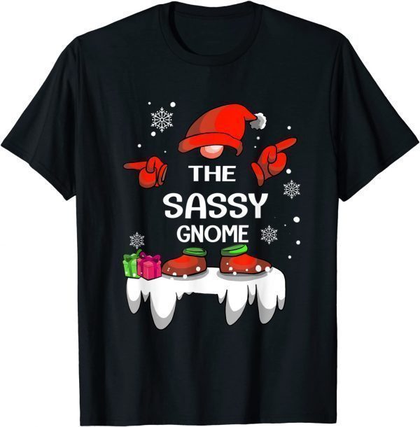 The Sassy Gnome Matching Family Christmas Pajamas Costume Classic Shirt