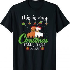 This Is My Christmas Paja-Llama, llama couple 2021 Shirt