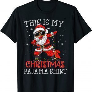 This Is My Christmas Pajama - Dabbing African American Santa 2021 Shirt