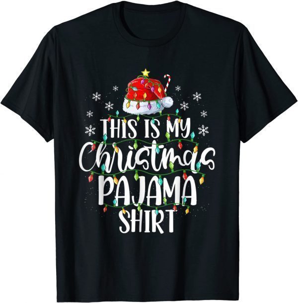 This Is My Christmas Pajama Funny Xmas Lights Christmas Tree Gift Shirt