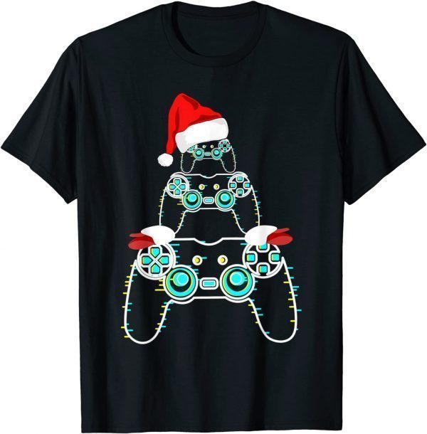 This Is My Christmas Pajama Santa Hat Gamer Video Lovers Classic Shirt