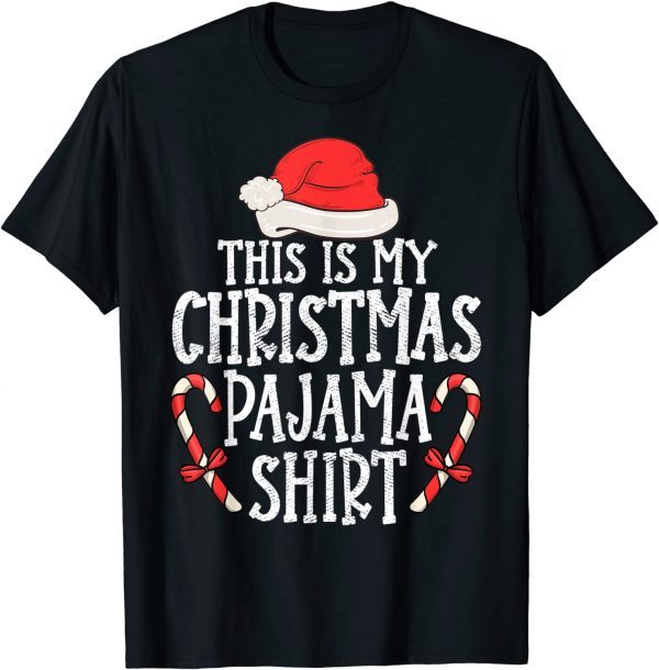 This Is My Christmas Pajama santa hat Xmas Lights 2022 Limited Shirt