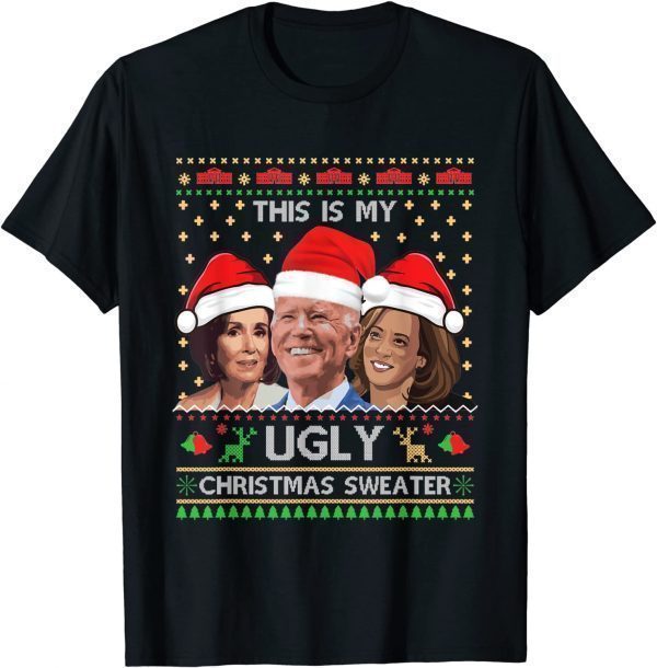 This Is My Ugly Christmas Anti-Biden Sweater Xmas T-Shirt