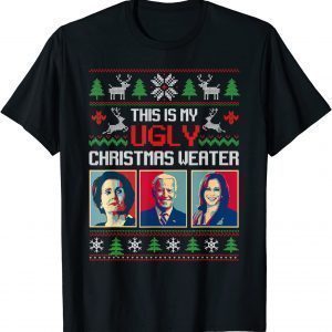 This Is My Ugly Christmas Meme Anti-biden Sarcastic US FLag T-Shirt