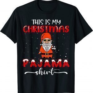 This is My Christmas Pagama Santa Peace Hand Sign Cool 2021 Shirt