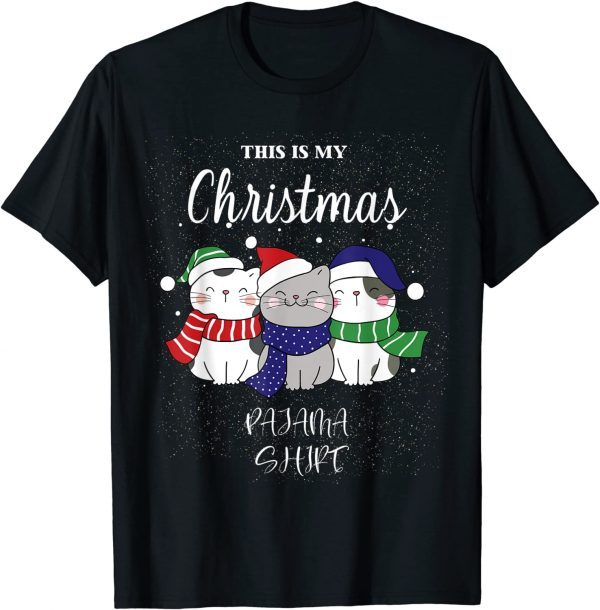 This is My Christmas Pajama Cats Gift Shirt