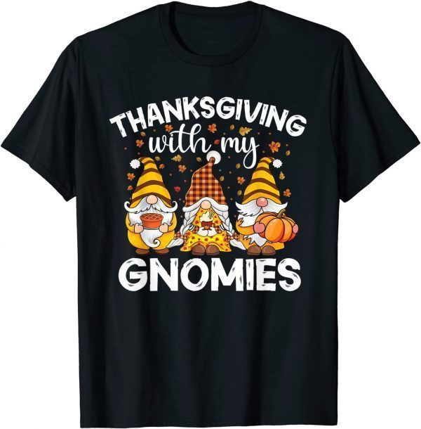 Three Cute Gnomes With Pumpkin Spice Fall Yall Autumn Gnome Classic Shirt