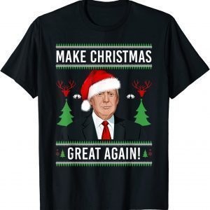 Trump Santa Make Christmas Great Again Ugly Xmas 2022 Shirt