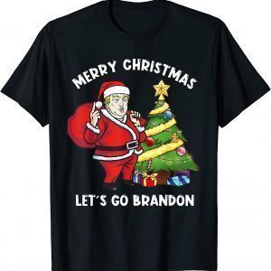 Trump Santa Merry Christmas Pajamas Let's Go Brandon Us 2021 Shirt