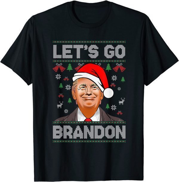 Trump Ugly Christmas Sweater Let's Go Bradon Meme Xmas Classic Shirt