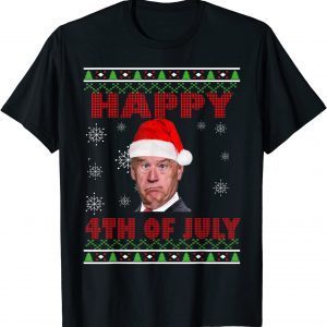 Ugly Christmas Joe Biden Happy 4th of July T-Shirt