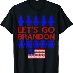 Ugly Christmas Let's Go Brandon Impeach US Flag 2021 Shirt