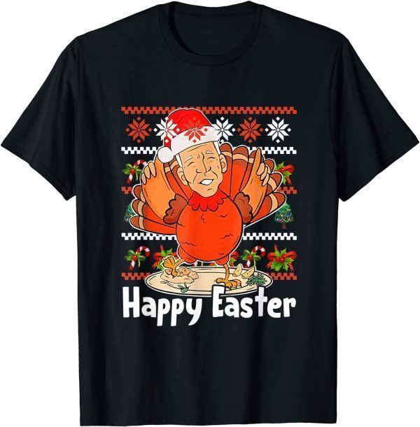 Ugly Christmas Santa Biden Turkey Happy Easter Merry Chrimas Classic Shirt