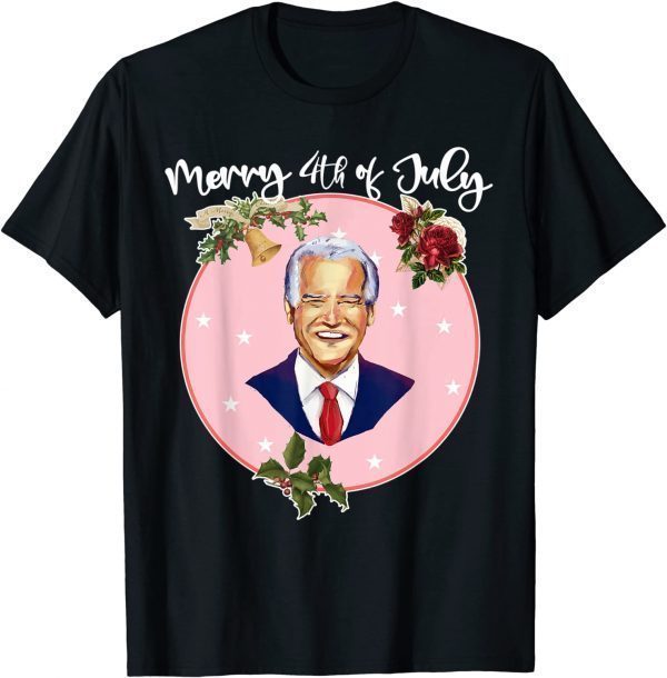 Ugly Christmas Vintage Joe Biden Merry 4th of July Classic Shirt