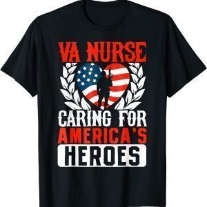 Va Nurse Americas Heros Merica US Flag Patriot Veterans Day Classic Shirt