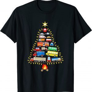 Vehicles Christmas Tree Bonfire Camping 2021 Shirt