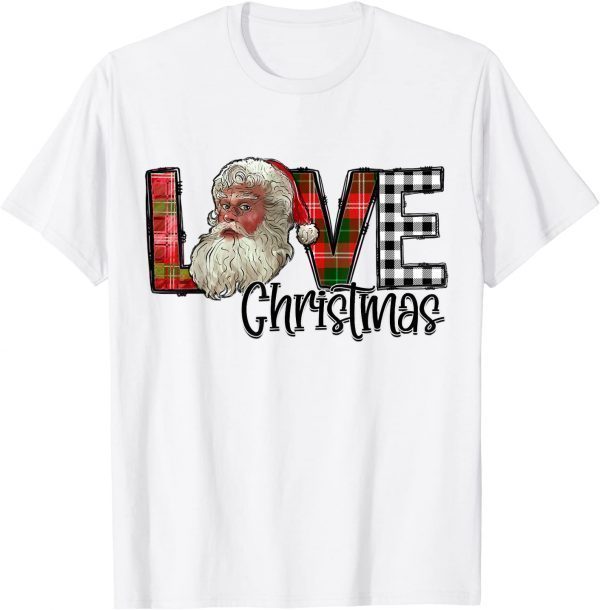 Vintage 70s 80s Santa Love Xmas Merry Christmas Classic Shirt