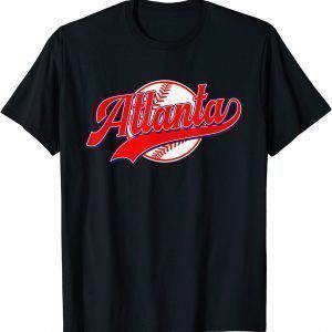 Vintage Atlanta City Baseball Distressed Baseball Lover Gift Shirt