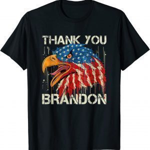 Vintage Eagle Flag Republican Thank You Brandon 2021 Shirt