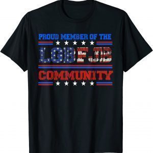 Vintage US FLAG Republicans Proud Member Of The LGBFJB Community 2021 T-Shirt