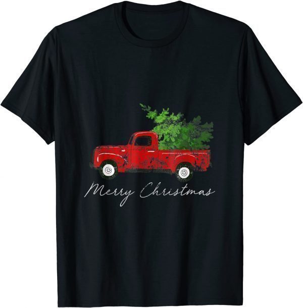 Vintage Wagon Christmas Tree on Car Xmas Vacation Classic Shirt