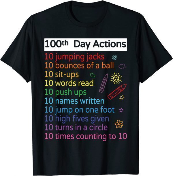 100 Days Of School 100th Activities Teacher 2022 Shirt