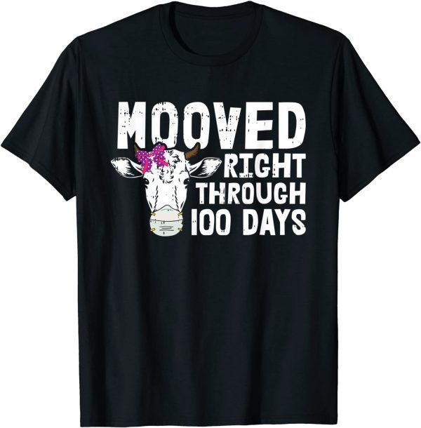 100 Days Of School Cow Moo-ved Face Mask Quarantine Classic Shirt