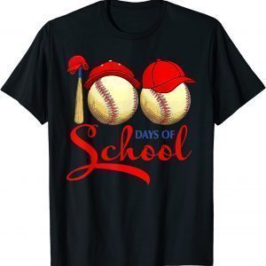 100 Days of School Baseball Teacher 100th Day Of School Classic Shirt