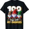 100 Days with My Gnomies Happy 100th Day of School Gnome T-Shirt