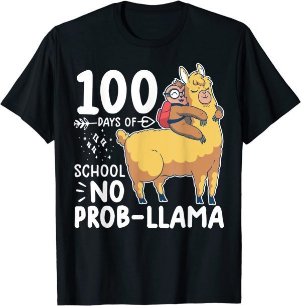 100 days of school 100 Days of School No Prob-llama T-Shirt