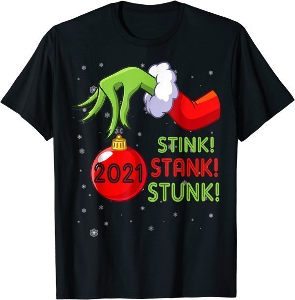 2021 Stink Stank Stunk Christmas Pajama Elf Matching Group X-mas Gift Shirt
