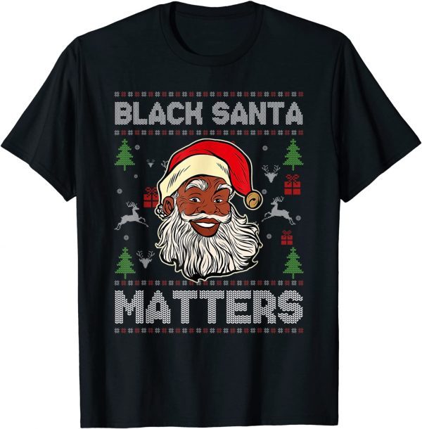 African American Santa Black Matters Christmas Pajama Family 2022 Shirt