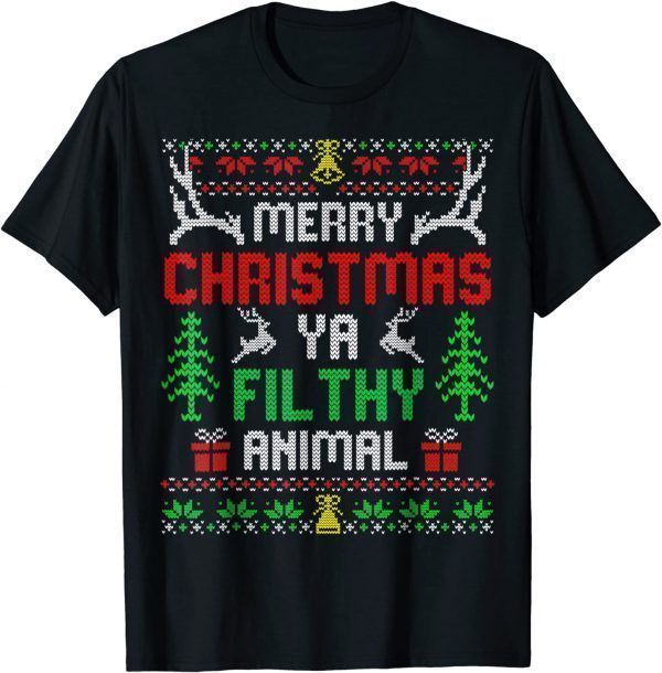 Alone At Home Movies Merry Christmas You Filty Animal Ugly 2022 Shirt