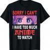 Anime Merch Otaku Manga Lover Teen Girls 2022 Shirt