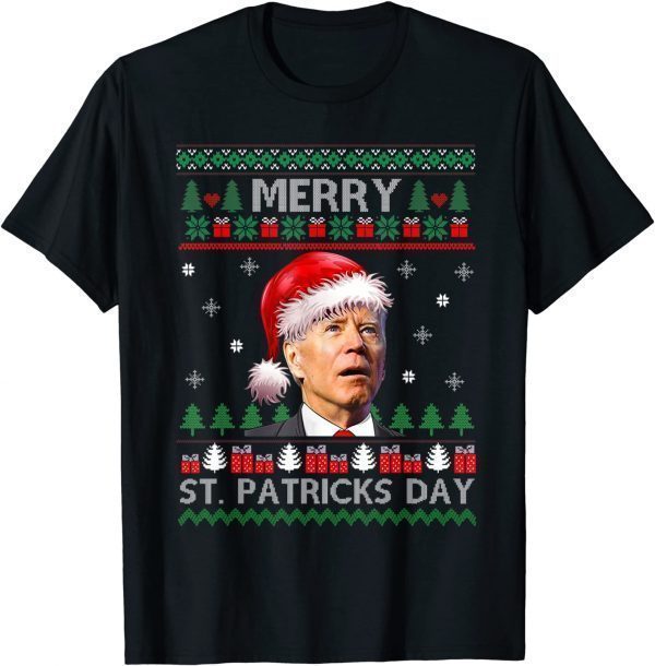 Anti Biden Merry St. Patricks Day Ugly Christmas 2022 Shirt