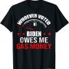 Anti President Joe Bidens Owes Republican Gas Money Classic Shirt