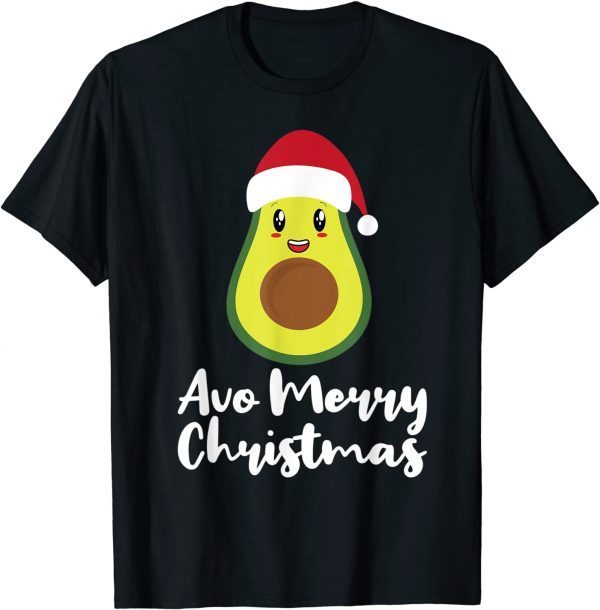 Avocado Christmas Avo Merry Plaid Santa Hat Vegan KETO Cute Unisex Shirt