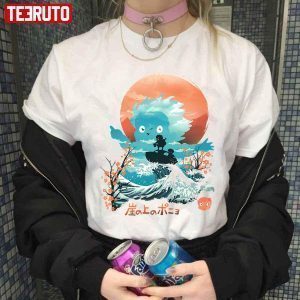 Away Of Surfing Anime Ghibli Ponyo Unisex Classic Shirt