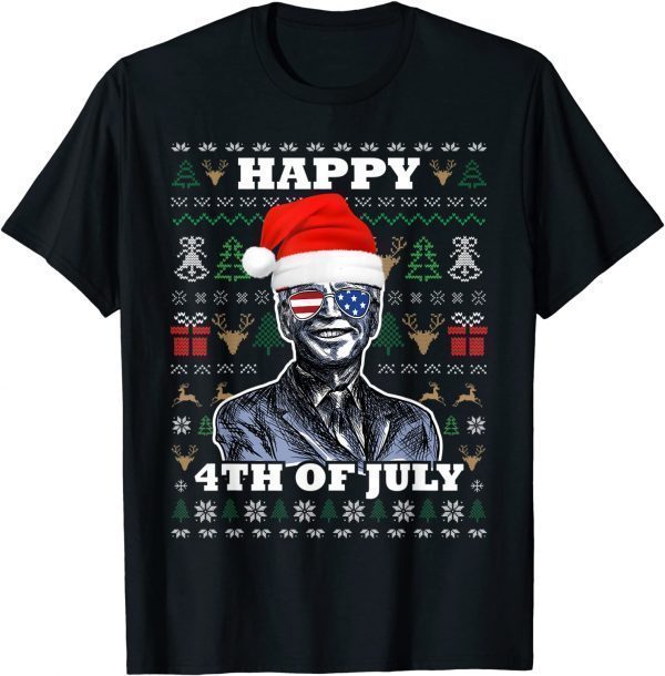 Biden American Sunglasses Xmas Sweater Happy 4th Of July Gift Shirt