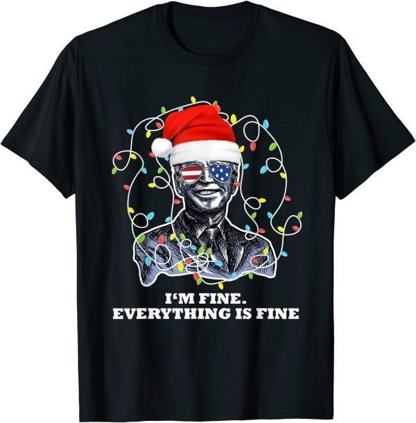 Biden Christmas Lights I'm Fine Everything Is Fine Classic Shirt