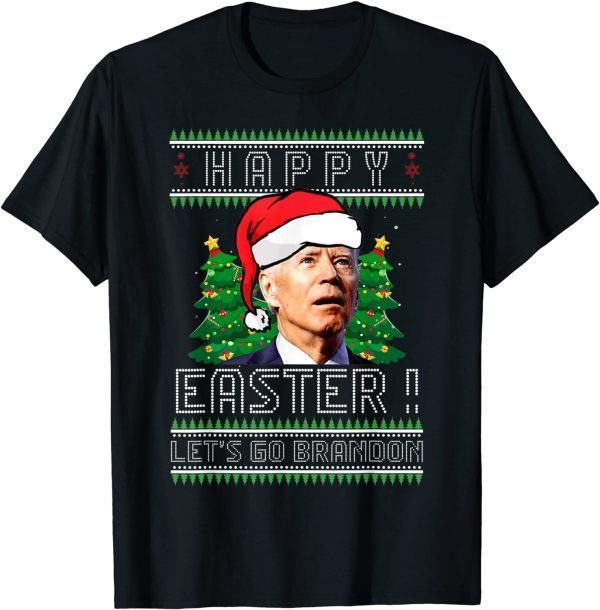 Biden Happy Easter Lets Go Branson Brandon Ugly Xmas T-Shirt