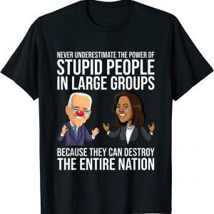 Biden Harris Never Underestimate The Power Of Stupid People Classic T-Shirt