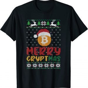 Bitcoin Blockchain Santa Hat Christmas Ugly Sweater 2022 T-Shirt